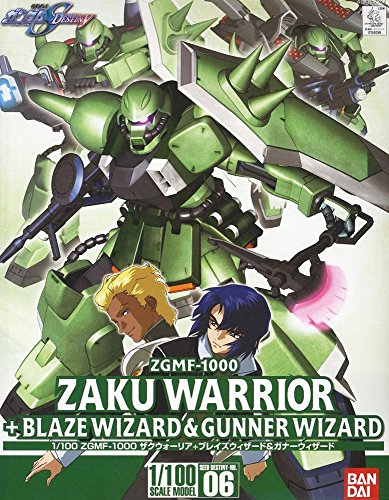 ZGMF-1000 Zaku Warrior Zaku Warrior + Blaze & Gunner Wizard - Scala 1/100 - 1/100 Gundam Seed Destiny Model Series (06) Kicou Senshi Gundam Seeds Destiny - Bandai