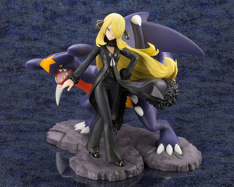 "Serie Pokemon / Monstruos de bolsillo" Artfx J Cynthia / Shirona con Garchomp / Gaburias (Kotobukiya)