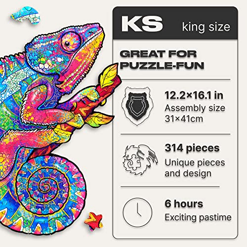 Iridescent Chameleon 314 Piece KS Size