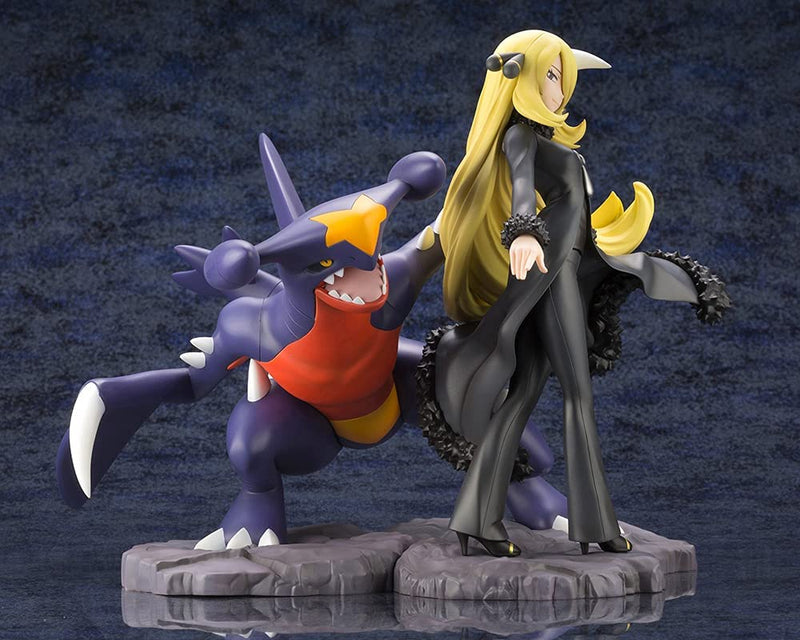"Serie Pokemon / Monstruos de bolsillo" Artfx J Cynthia / Shirona con Garchomp / Gaburias (Kotobukiya)