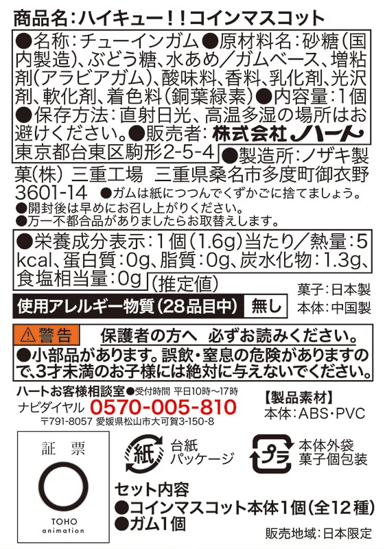 "Haikyu!!" Coin Mascot