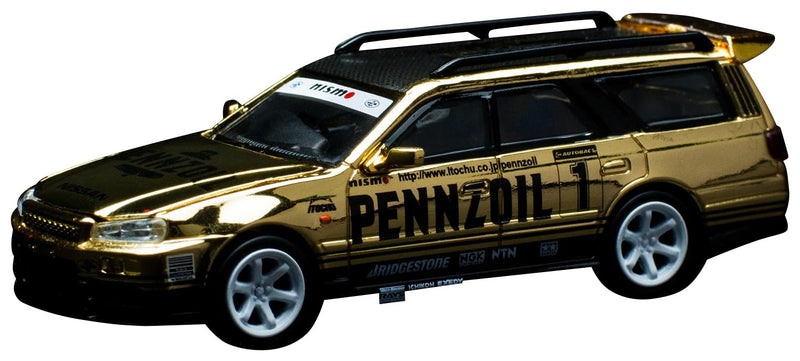 1/64 NISSAN STAGEA GOLD CHROME