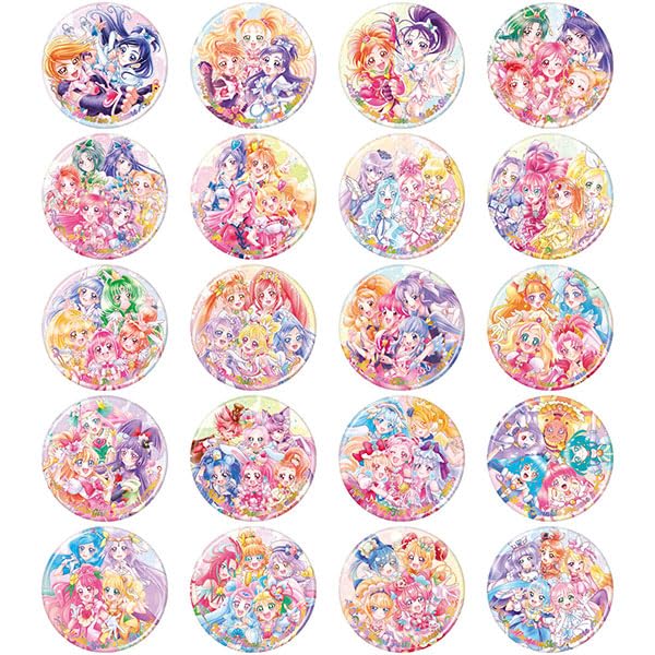 "PreCure All Stars" Big Can Badge Biscuit -20th Anniversary-