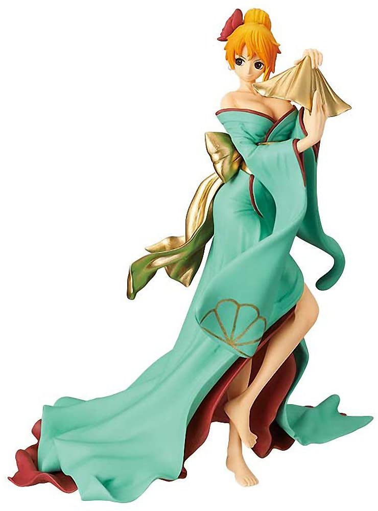 "One Piece" Kimono Figure Nami Green B ver.