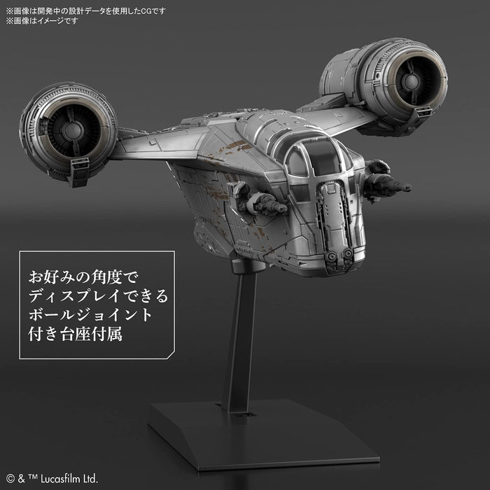 Modello di veicolo "Star Wars" Model Razor Crest argento verniciato ver.