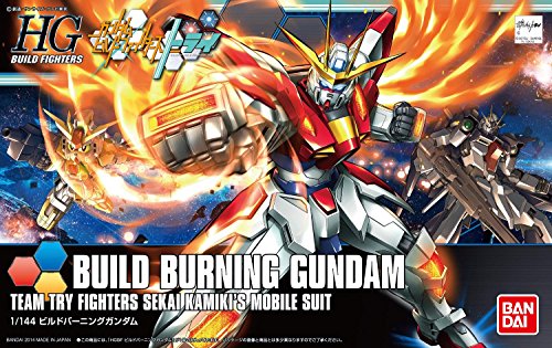 BG-011B Build Burning Gundam - 1/144 Scale - HGBF (# 018), Gundam Build Fighters Try - Bandai