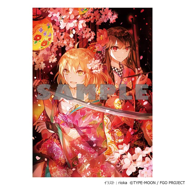 "Fate/Grand Order" rioka Illustration A5 Acrylic Panel Okita Souji & Oda Nobunaga