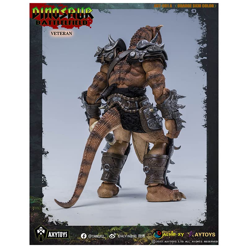 AXYTOYS "THE DINOSAUR BATTLEFIELD" AXY001A VETERAN SOLDIER (ORANGE) 1/12 SCALE ACTION FIGURE