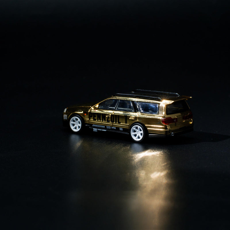 1/64 NISSAN STAGEA GOLD CHROME