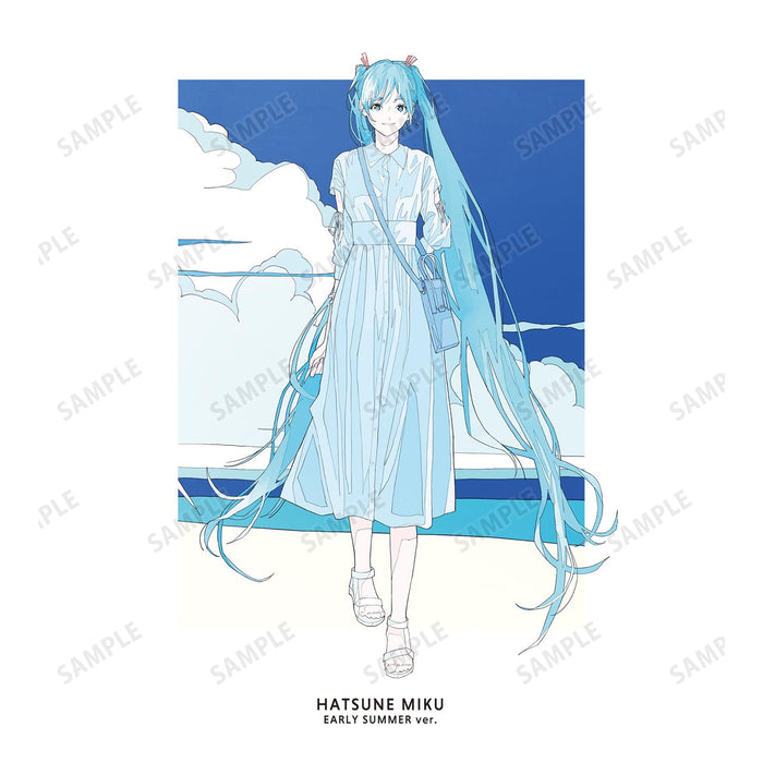 Piapro Characters Original Illustration Hatsune Miku Early Summer Outing Ver. Art by Rei Kato T-shirt (Ladies' XXL Size)