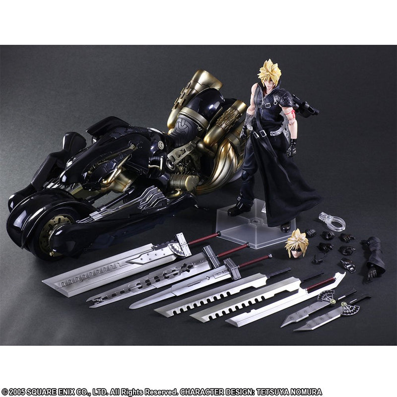 "Final Fantasy VII Advent Children" Play Arts Kai Cloud Strife & Fenrir