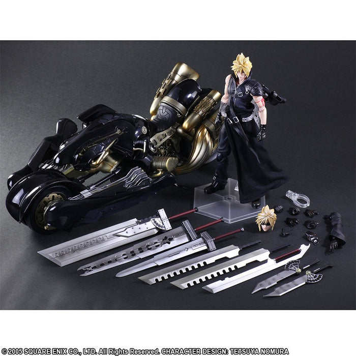 "Final Fantasy VII Advent Children" Play Arts Kai Cloud Strife & Fenrir