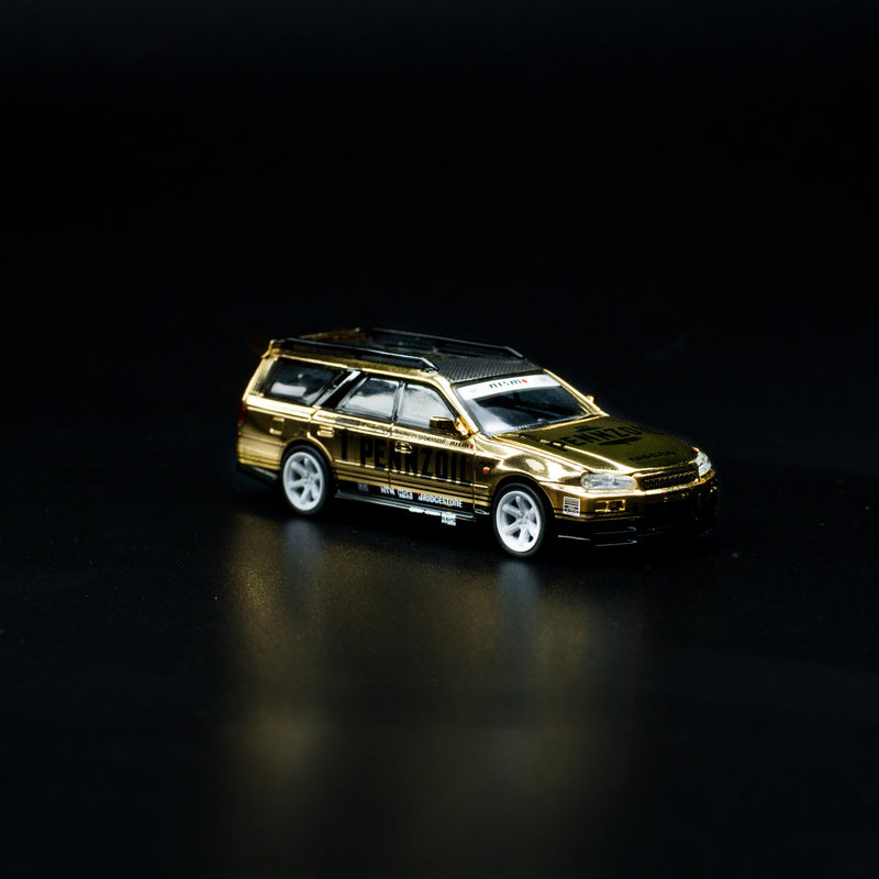 1/64 NISSAN STAGEA GOLD CHROME