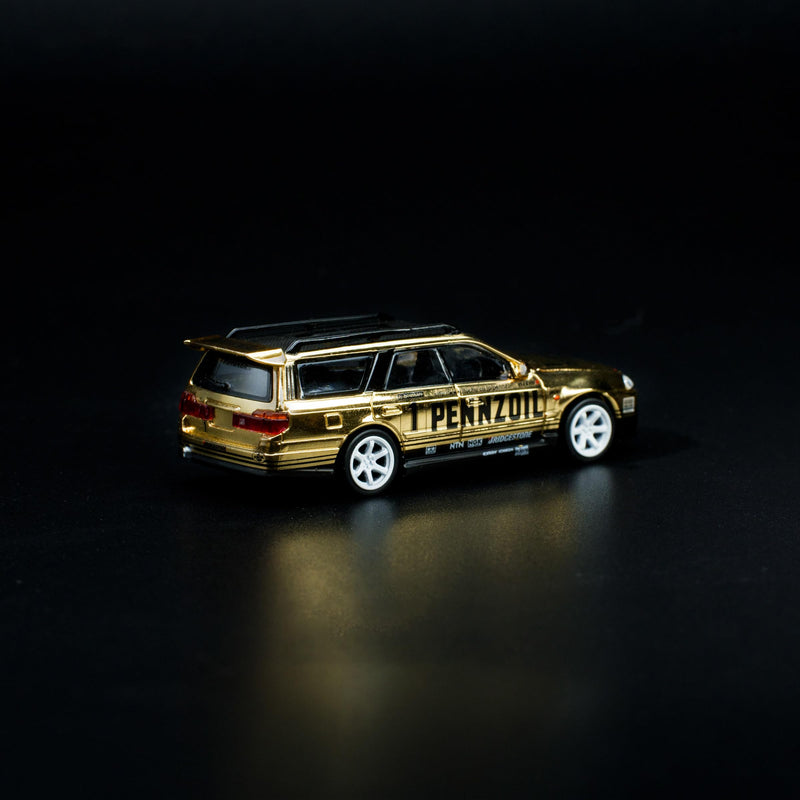 1/64 NISSAN STAGEA GOLD CHROME