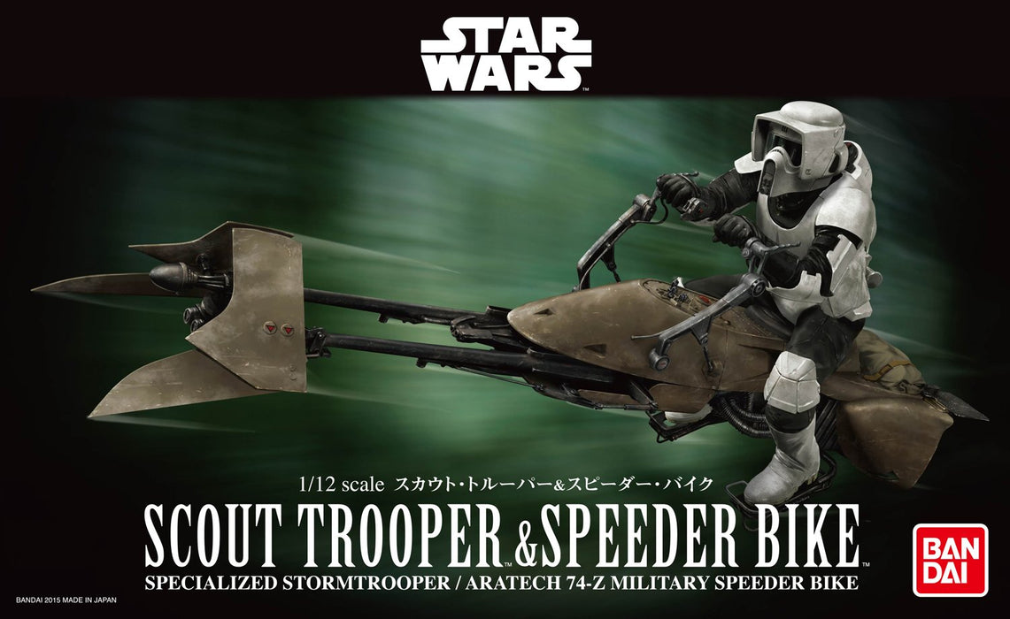 "Star Wars" 1/12 scout trooper y speeder bike