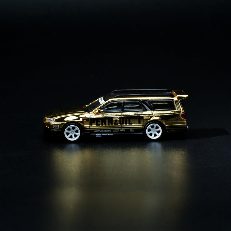 1/64 NISSAN STAGEA GOLD CHROME