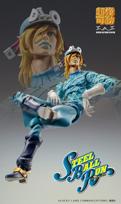 "L'aventure de jojo - Partie 7 - la course à la bille d'acier" superaction statue Diego Brando deuxième