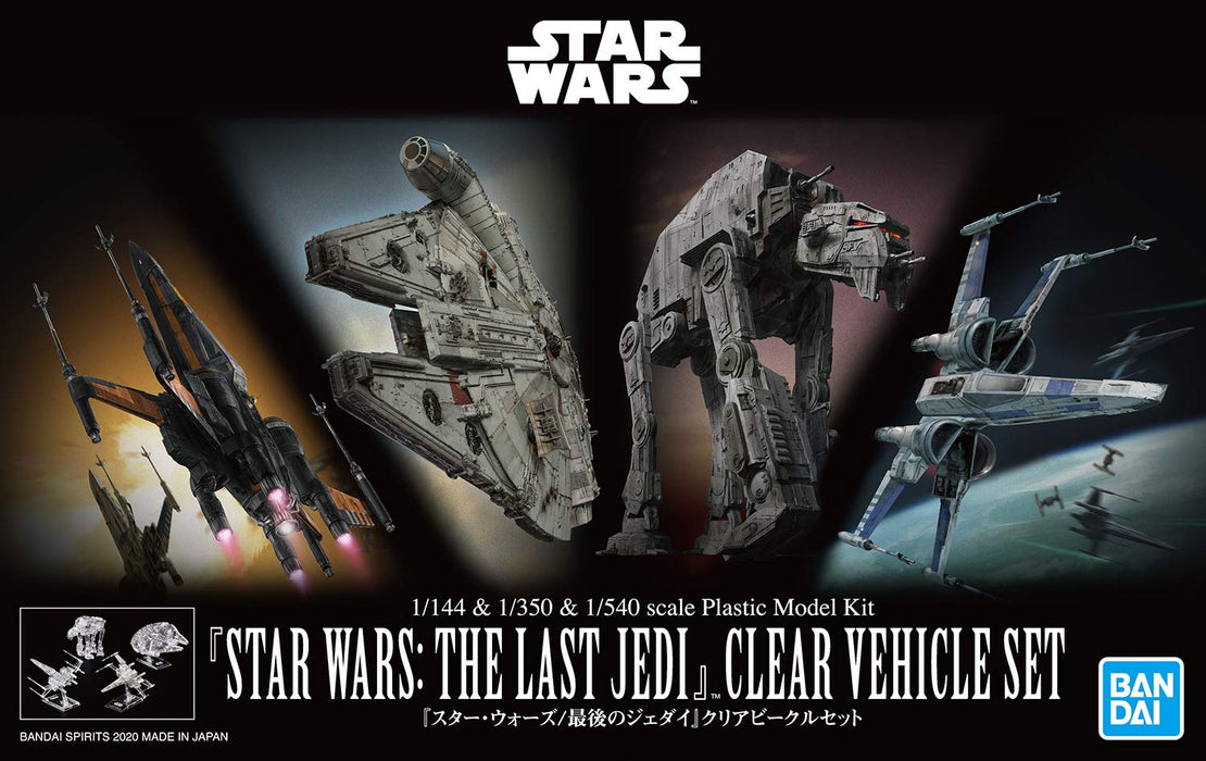 "Star Wars" 1/144 & 1/350 & 1/540 Clear Vehicle Set (The Last Jedi)