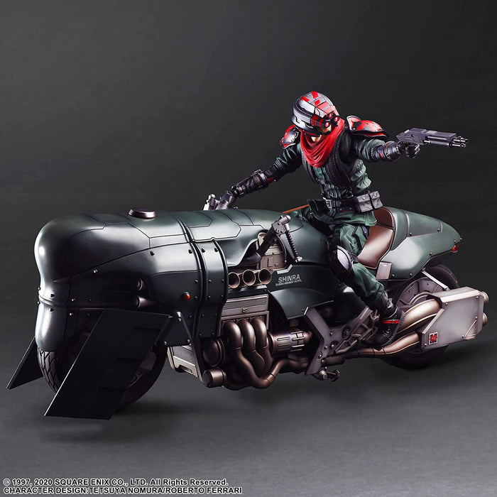 "Final Fantasy VII Remake" Play Arts Kai Shinra Elite Security Officer & Motorcycle Set