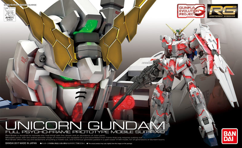 RG 1/144 Unicorn Gundam UC Model Kit Figure
