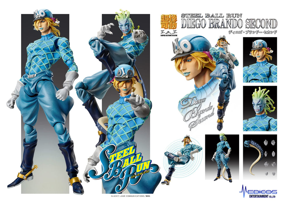 "L'aventure de jojo - Partie 7 - la course à la bille d'acier" superaction statue Diego Brando deuxième