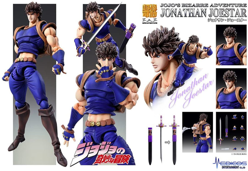 Super Acción de la Estatua de Jojo's Bizarre Adventure Jonathan Joestar (Hirohiko Araki, ver.)