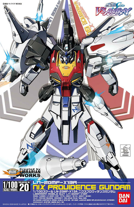LN-ZGMF-X13A NIX Providence Gundam - 1/100 escala - 1/100 Gundam Seed Destiny Destiny Model Serie (# 20) Kidou Senshi Gundam Seed vs Astray - Bandai
