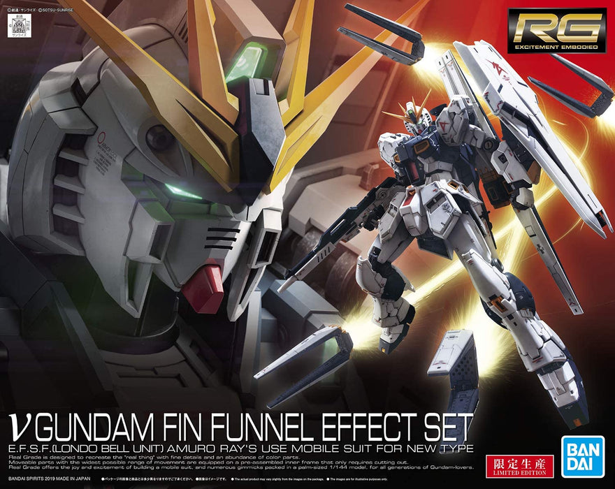 RX-93 Nu Gundam (Fin Funnel Effect Set version) - 1/144 scale - RG Kidou Senshi Gundam: Char's Counterattack - Bandai Spirits