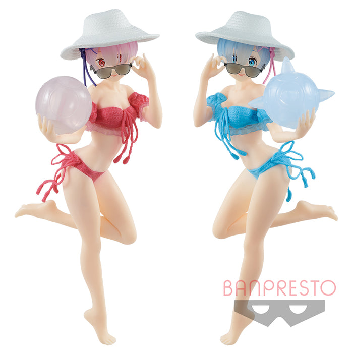 Set - RAM & REM - RE: Zero Kara Hajimeru Isekai Seikatsu -exq Figur Sonderassort Vol.2 (Bandai-Spirituosen / Banpresto)