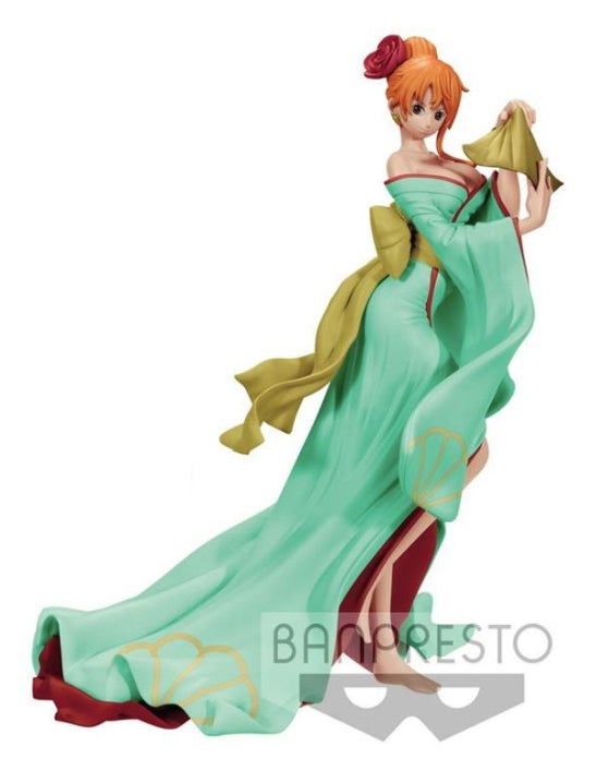 "One Piece" Kimono Figure Nami Green B ver.